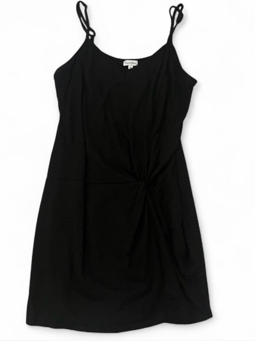 Love,Fire Black Spaghetti Strap Mini Dress